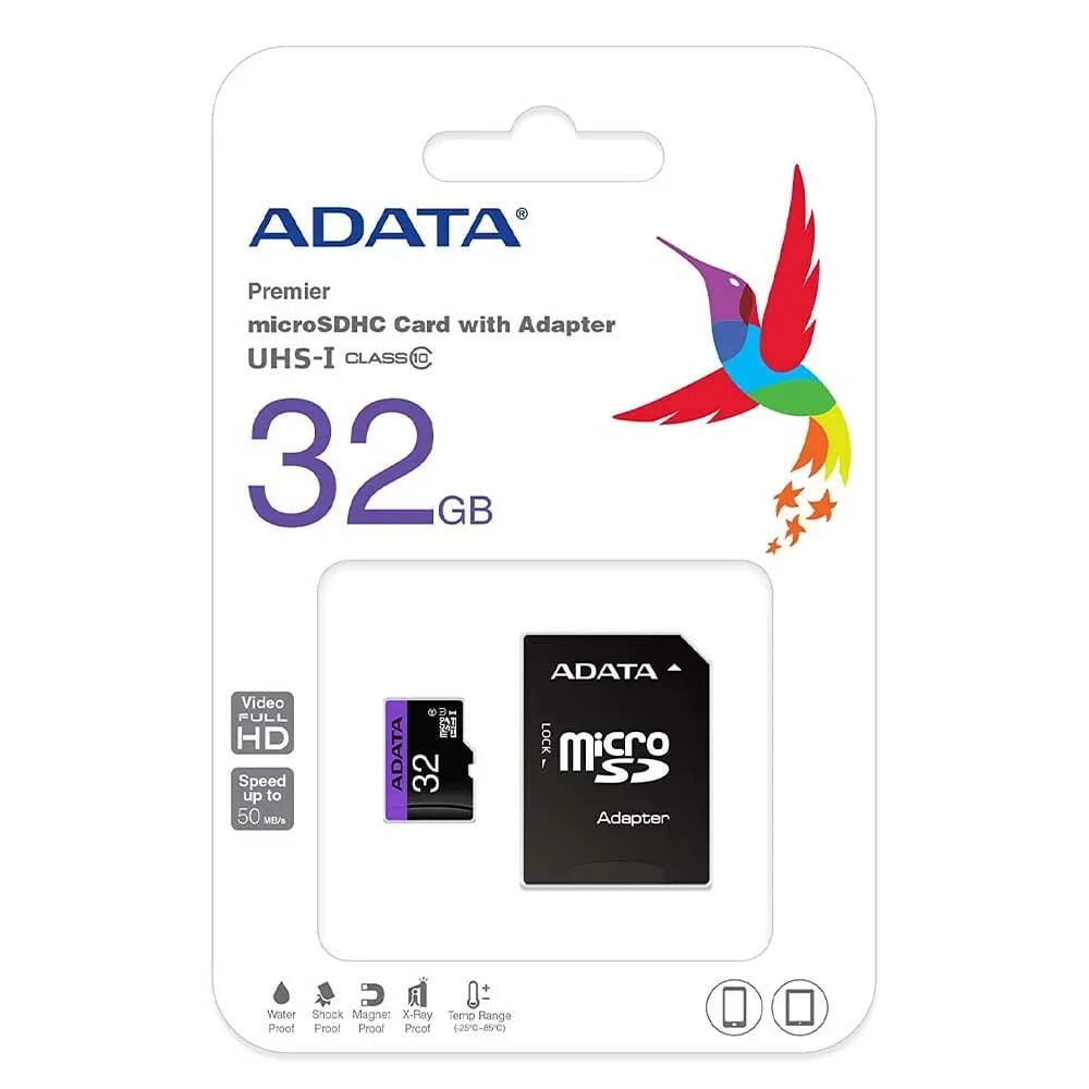 Expand your storage with this 32GB micro SD card, complete with adapter for easy use in multiple devices!