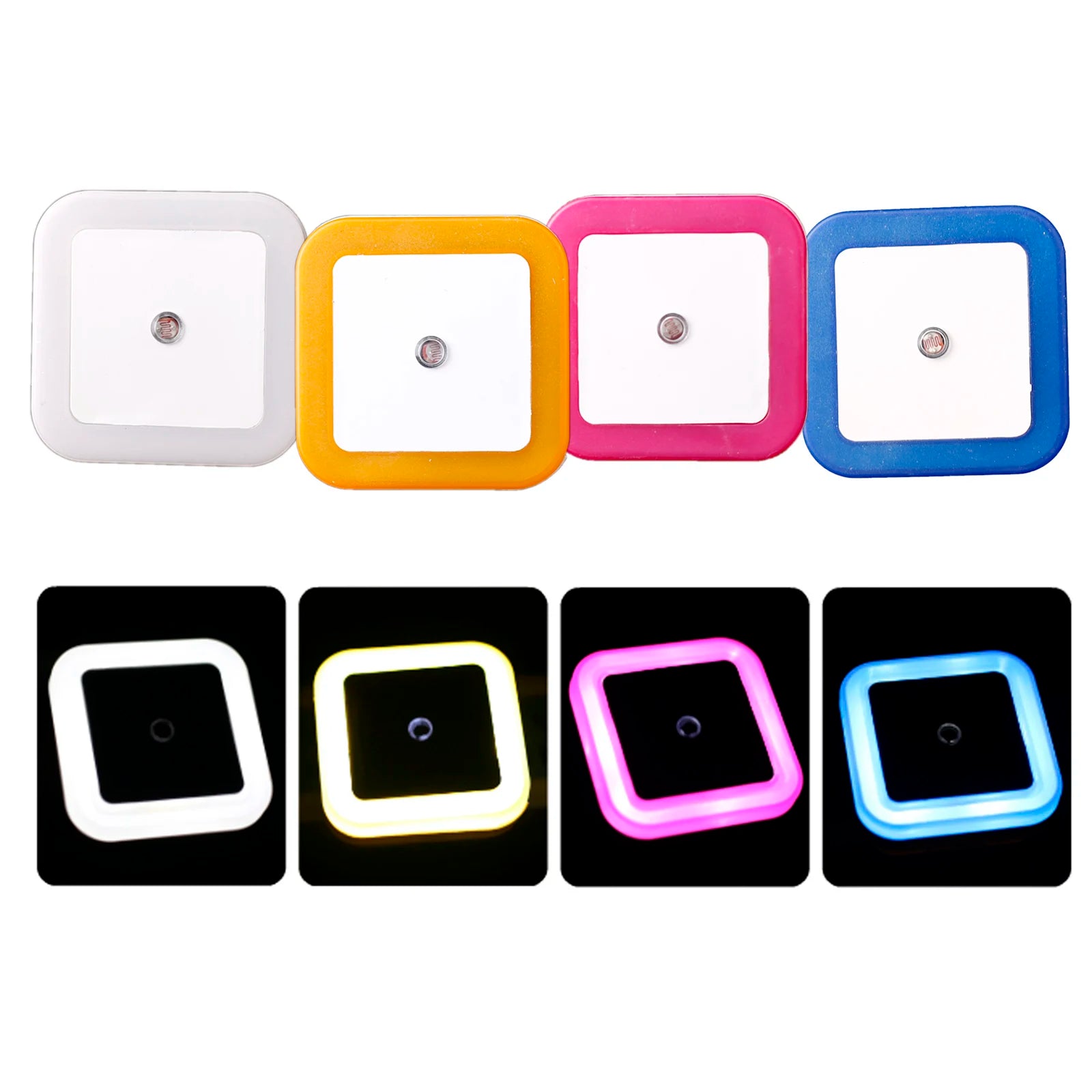 Auto Sensor Night LED Light Automatic Lamp Indoor Hallway Bedroom Living Room Stair Lampu Tidur pink Blue White Lighting