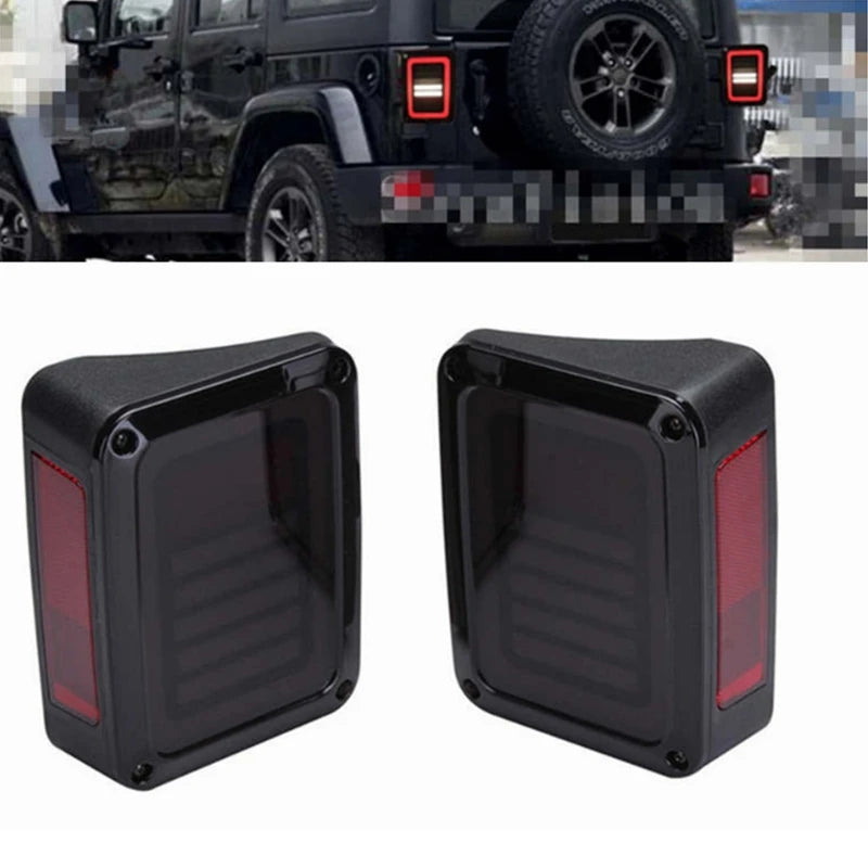 LED Tail Lights Smoke Lens For Jeep Wrangler 2007-2017 JK JKU With Break Back Up Light Reverse Turn Parking Signal Lamp Assembly
