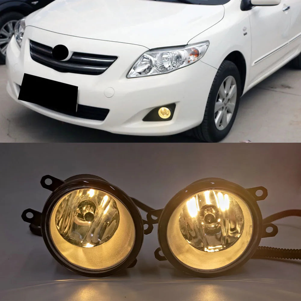 1 Set For Toyota Corolla 2008 2009 2010 Led Fog Lights Fog Lamp Assembly Fog Light Cover Grill Headlight Foglights Frame Frames