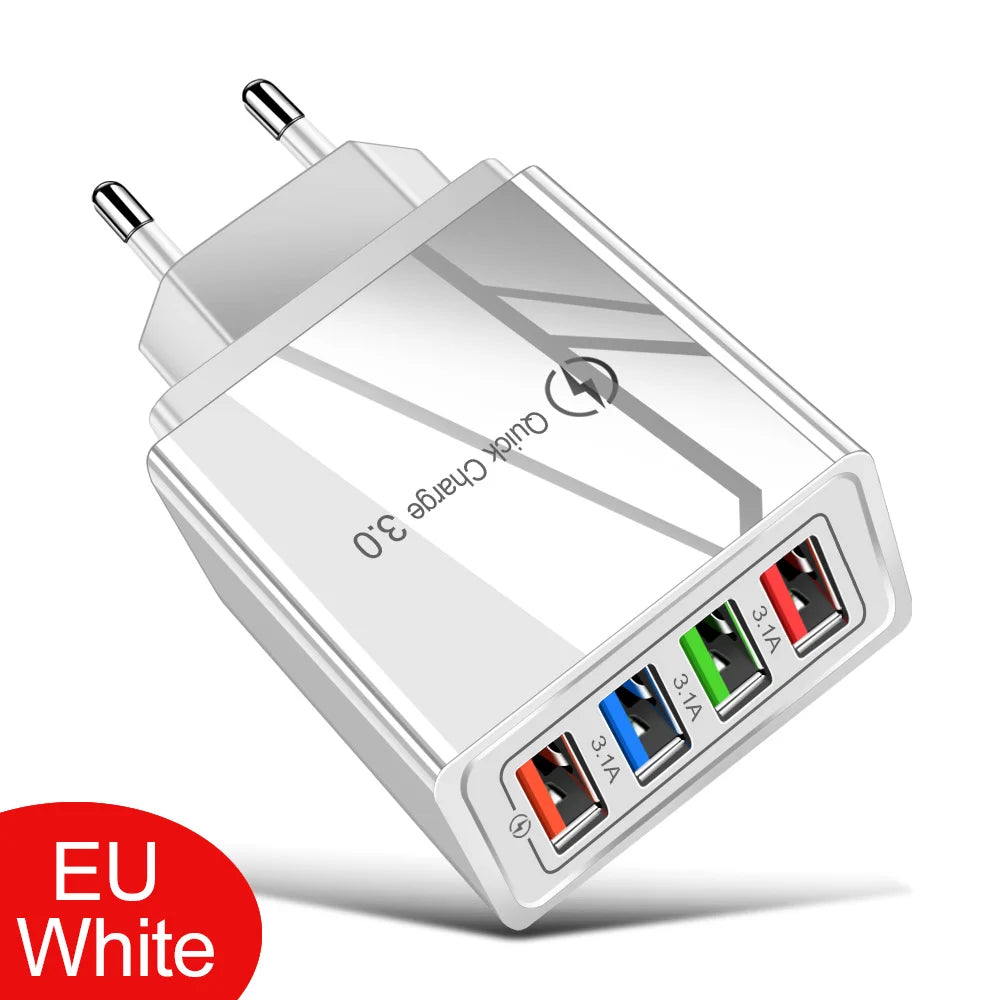 USB Charger 4 Port USB Quick Charge