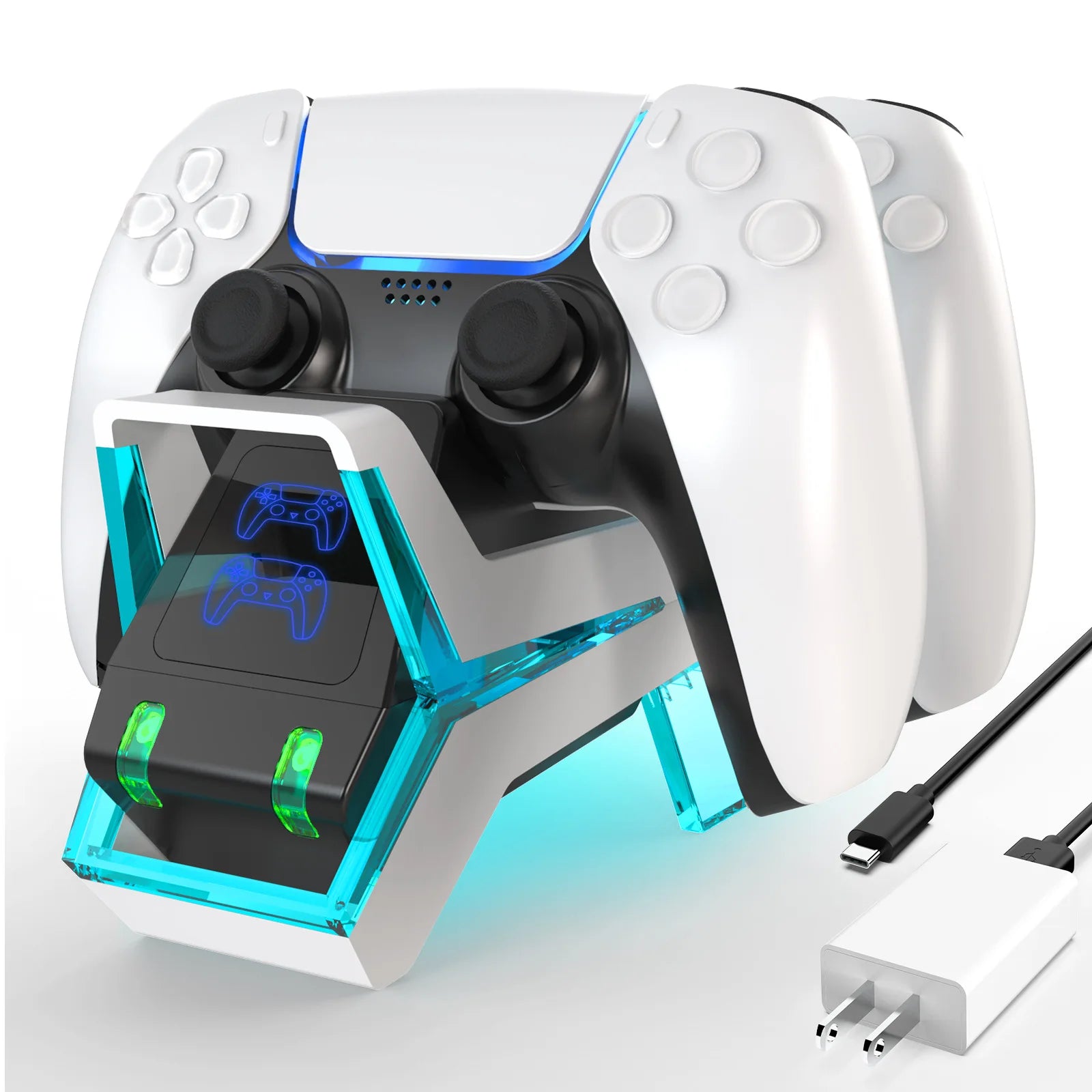 New Trend Ps5 Joystick Fast Charger Contacts Dual Dock