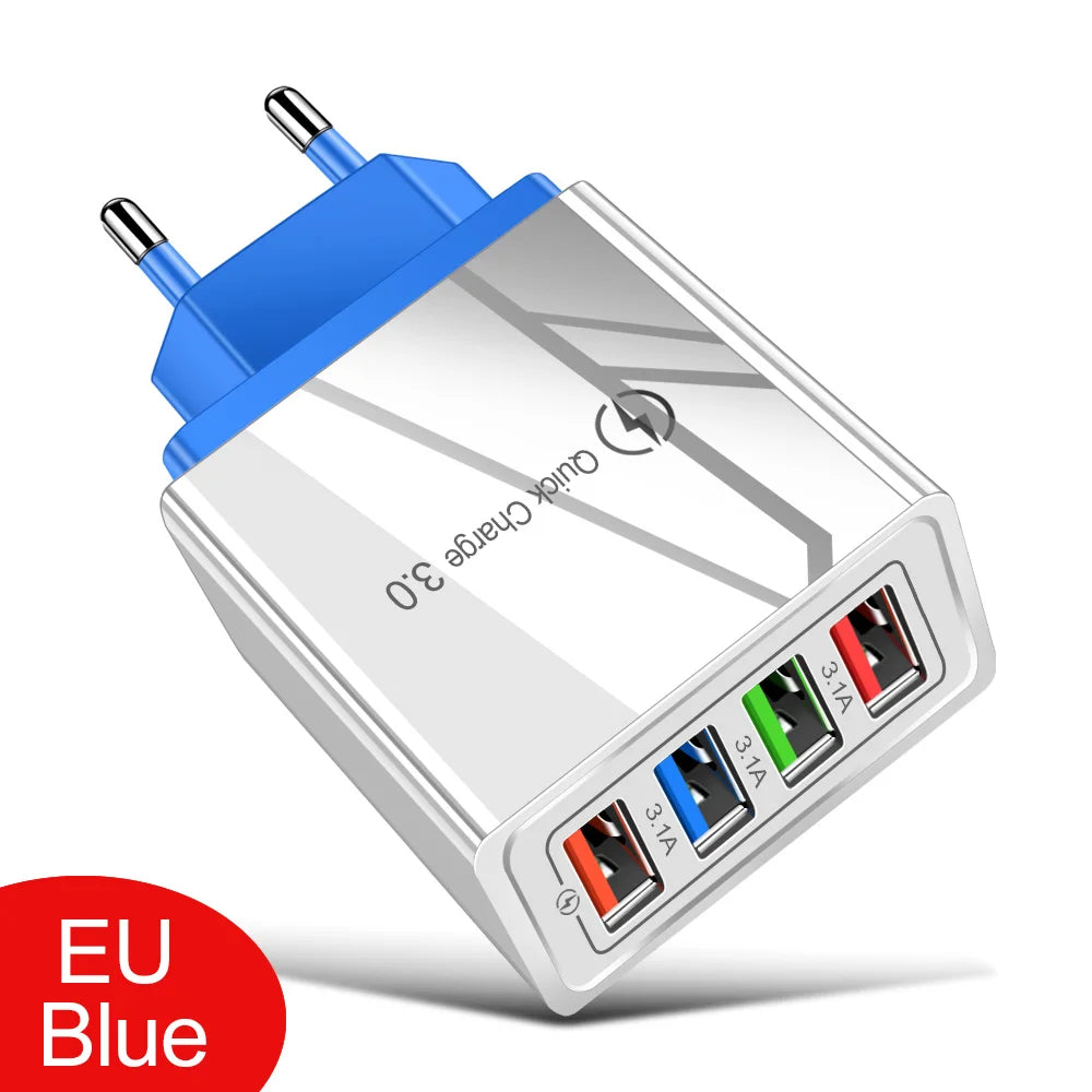 USB Charger 4 Port USB Quick Charge