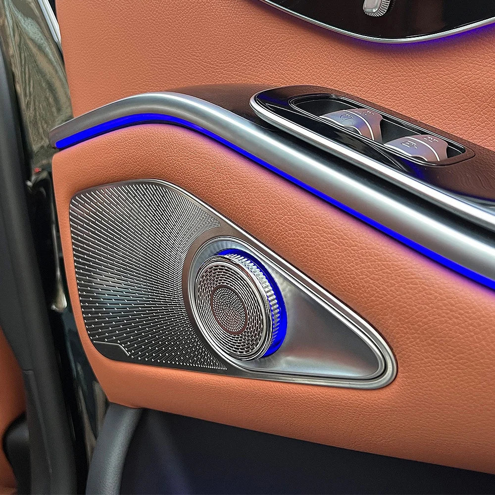 Rear Door Rotating Tweeter Speaker 64 Color Ambient Light for Mercedes S-class W223 S400L 450L Maybach S480