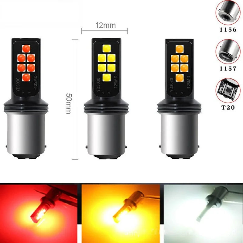 1pcs Py21w Ba15s P21w Led 1156 Bau15s Bulb 3030SMD 1157 Led Bay15d P21/5w Car Turn Signal Lamp Brake Backup Light White