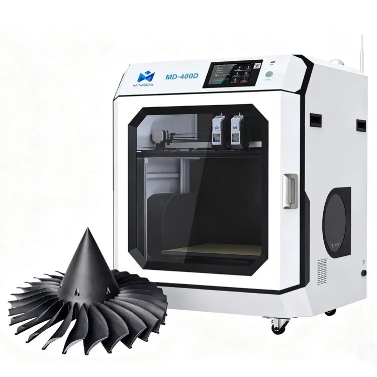 MD-400D High Speed FDM 3d Printers with Two Extruders for Aerospace Industry