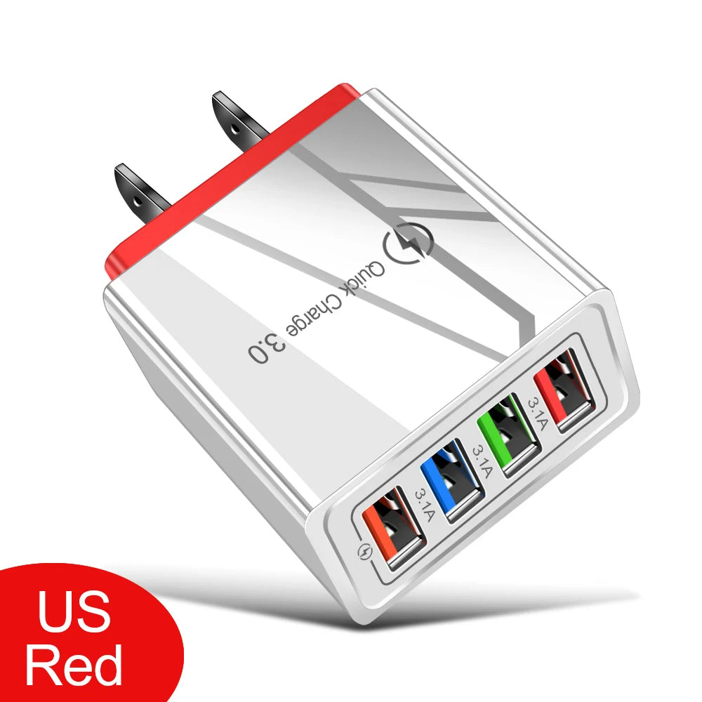 USB Charger 4 Port USB Quick Charge