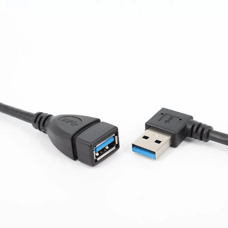 USB 3.0 Right / Left /Up/Down Angle 90 Degree Extension Cable Male To Female Adapter