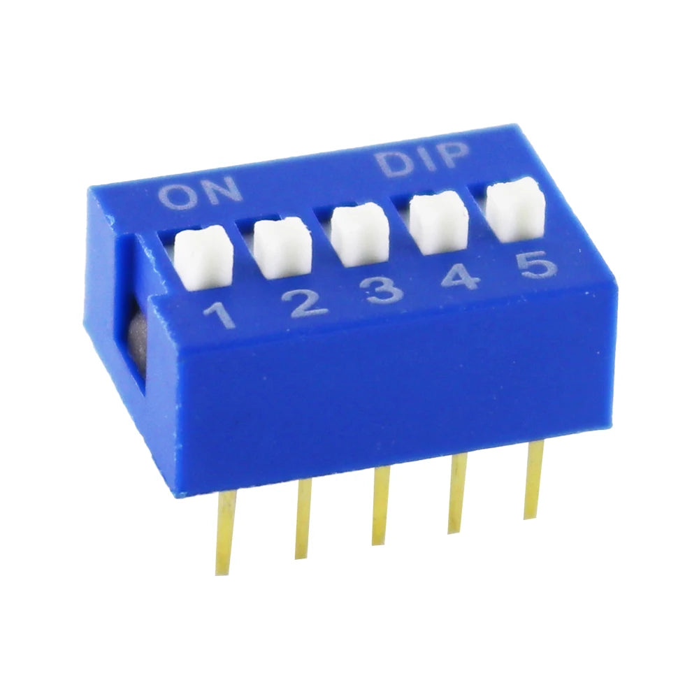 35PCS/LOT Dip Switch Kit In Box 1 2 3 4 5 6 8 Way 2.54mm Toggle Switch Red Snap Switches Mixed Kit Each 5PCS Combination Set