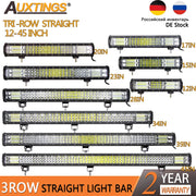 Auxtings 12-45in 180W-612W Tri-Row 7D LED Light Bar Offroad Led Bar Combo  Led Work Light Bar for Truck SUV ATV 4x4 4WD 12v 24V