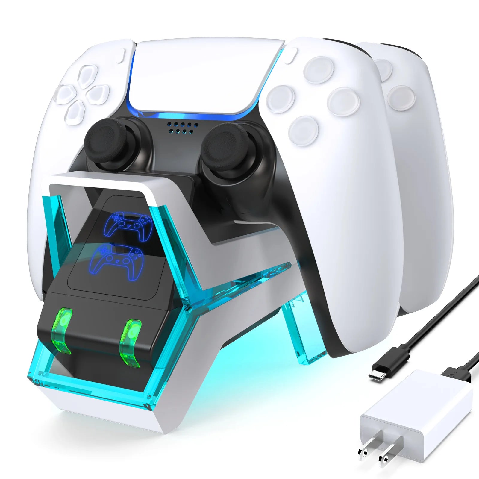 New Trend Ps5 Joystick Fast Charger Contacts Dual Dock