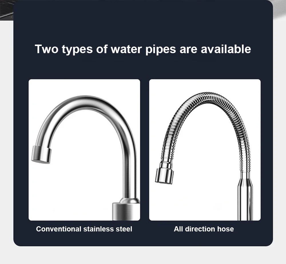 220v 110v Stainless Steel Electric Water Heater Faucet 360 Degree LED Faucet Tap Single Handle for Hot & Cold Water