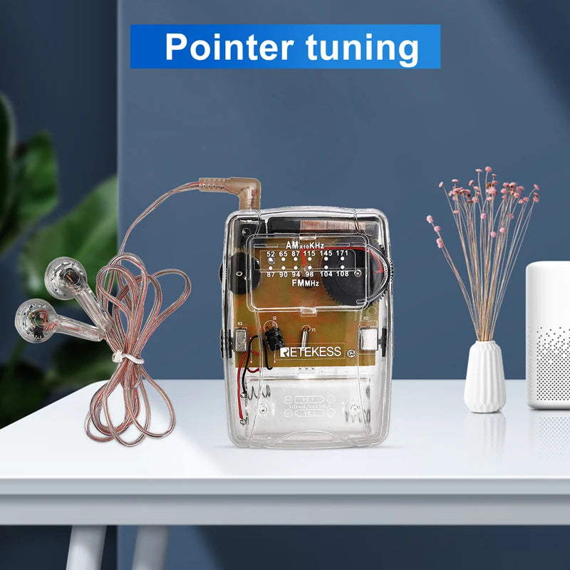 Transparent Portable Radio AM / FM