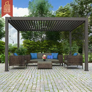 Modern Motorized Waterproof Aluminum Pergola Outdoor Furniture Garden Patio Foshan Pergola