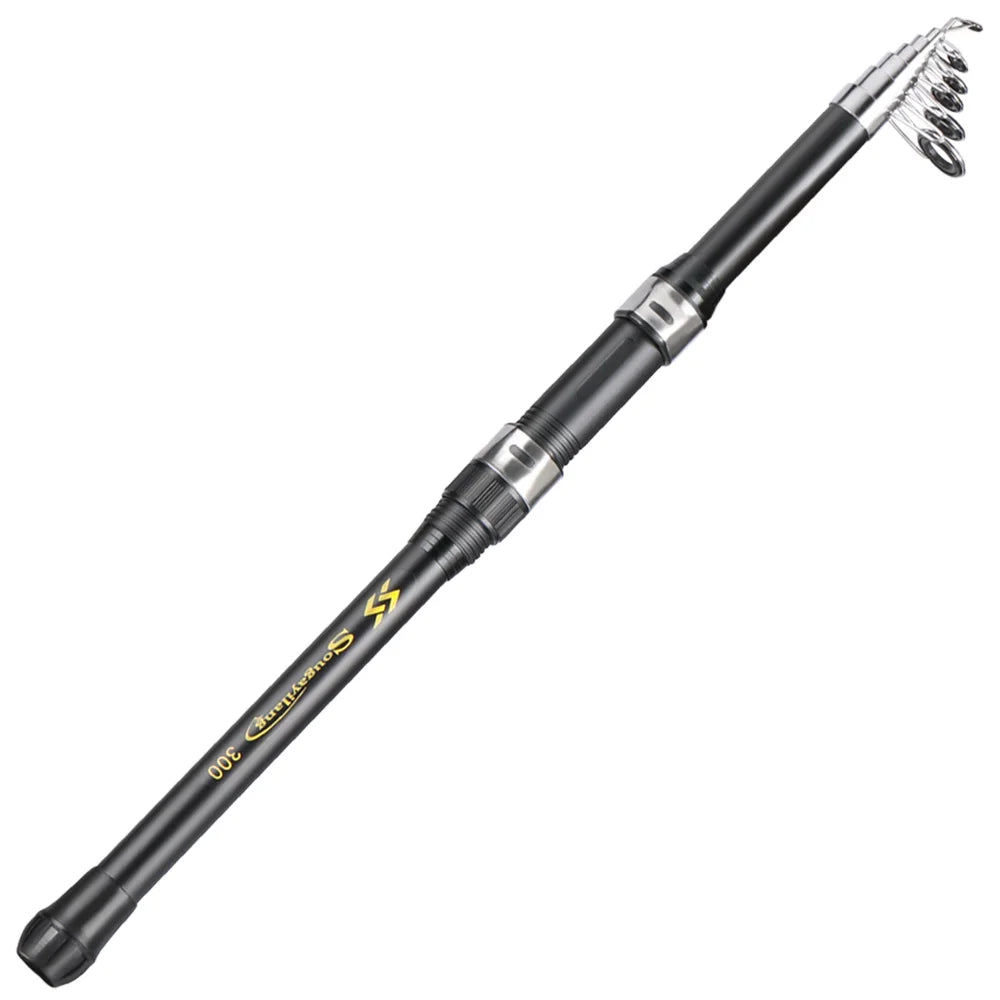 Sougayilang Carbon Fishing Rod 2.1-3.0m Telescopic Fishing Rod Baitcasting Rod Portable Leisure  Fishing Rod Saltwater Fishing