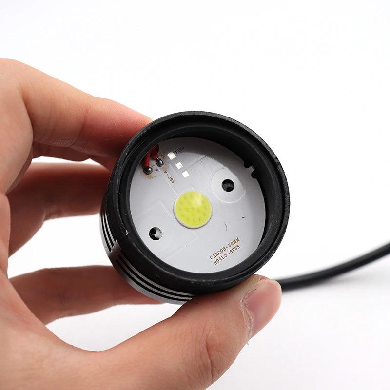 2pcs 3.0 Angel Eyes Fog Lamp 12V Universal 2.5 COB LED DRL Lamp 3.5 Driving Lights White Blue Pink Yellow Green 64/76/89mm