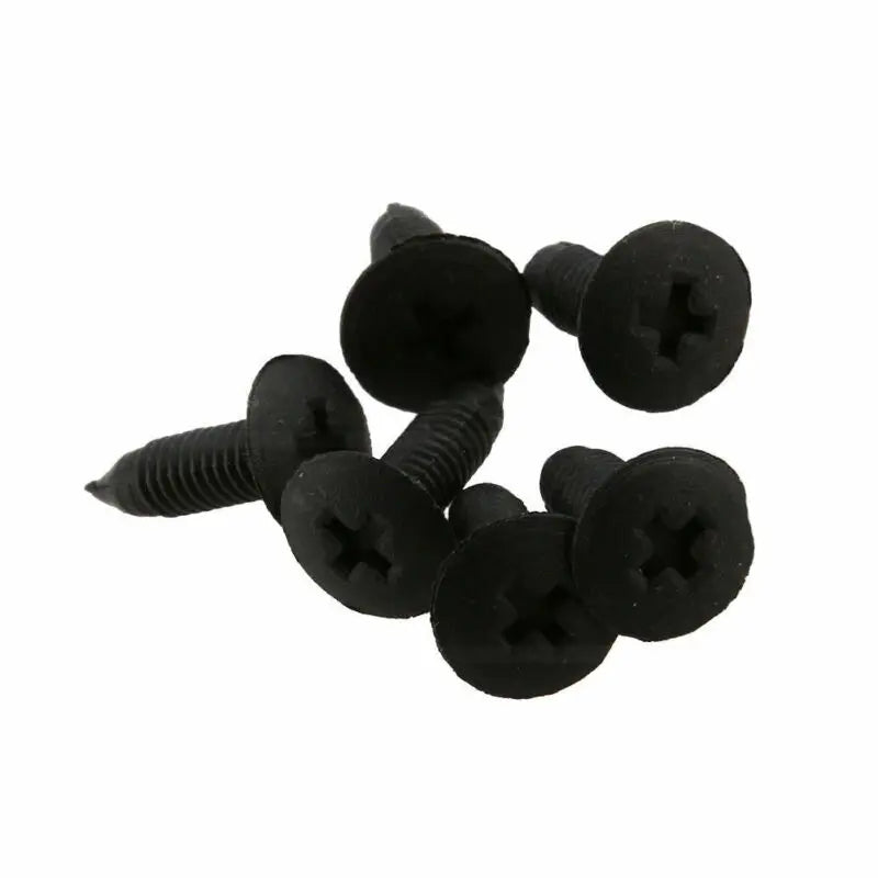 50pcs Car Body 6mm Hole Dia Plastic Rivets Fastener Fender Bumper Push Pin Black Universal Car Fasteners Clip Auto Accessories