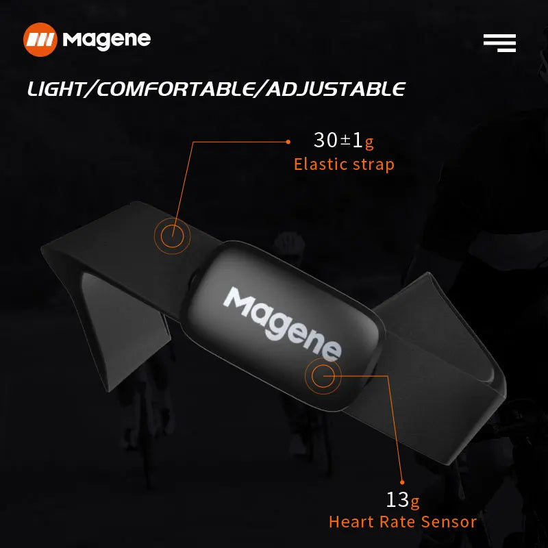 Magene Mover H64 Heart Rate Sensor Dual Mode ANT Bluetooth With Chest Strap Cycling Computer Bike for Wahoo Garmin Sports Monito