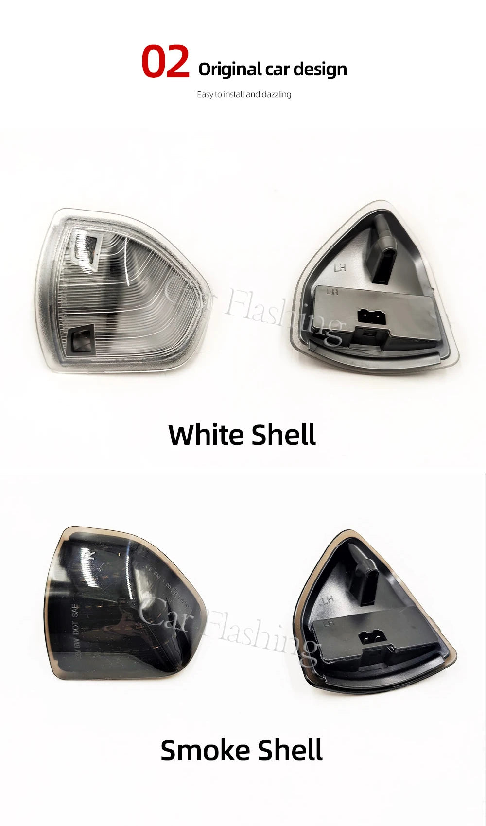 2Pcs For Dodge Ram 1500 2500 3500 Front Mirror Turn Signal Light Clear Smoke Lens Amber LED Side Mirror Turn Signal Lights