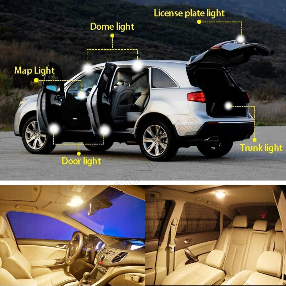 2Pcs T10 Warm White Car Light W5W 194 168 LED Wedge Bulb 6V 6.3V 12V Auto Interior Dome Map Motorbike Scooter Side Marker Lamp