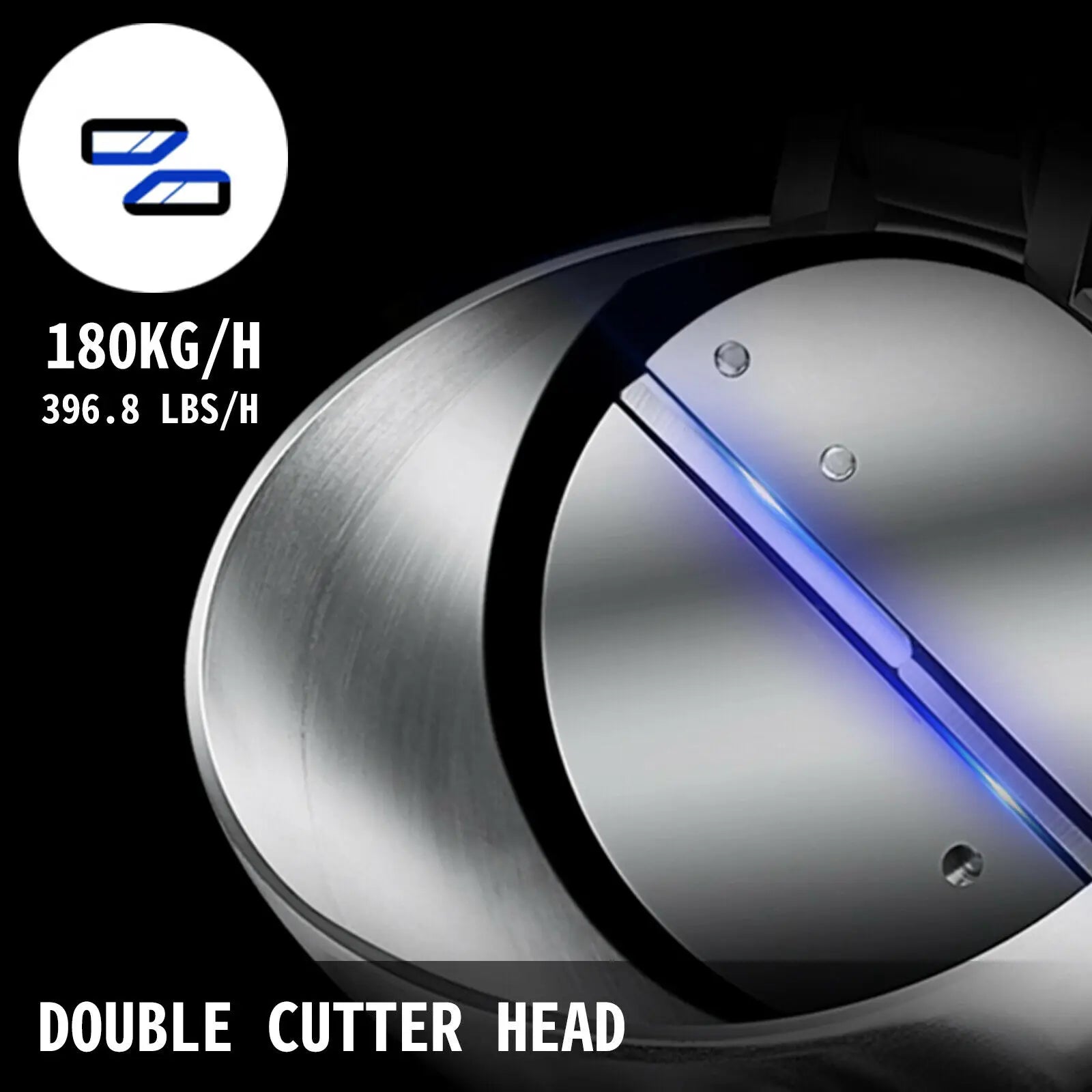 SucceBuy Electric Snow Cone Machine Ice Shaver Crusher Granizing Glass Blender Mixer Chopper Stainless Steel Colder Commercial