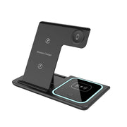 Trending Products 2025 New Arrivals 15W Fast Charger Magnetic 3 in 1 Wireless Charger with Led Lamp for Iphones 15 Pro Max