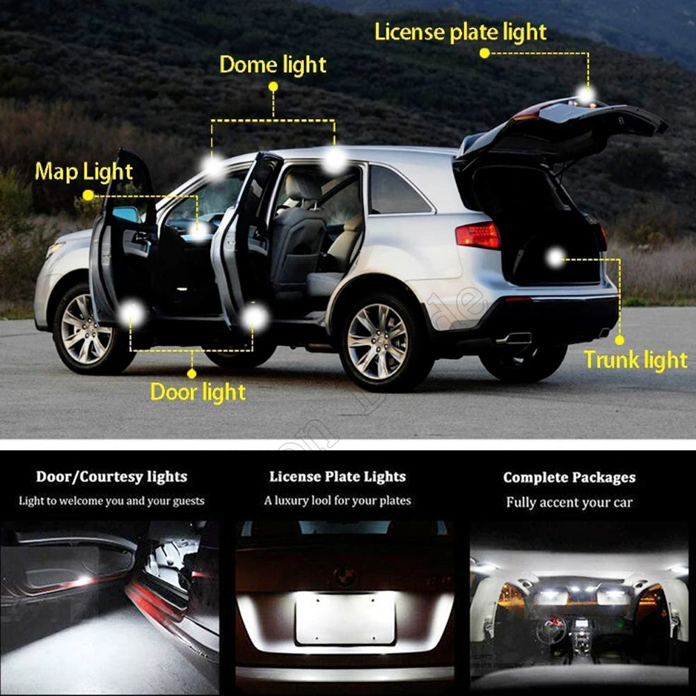 2Pcs T10 Warm White Car Light W5W 194 168 LED Wedge Bulb 6V 6.3V 12V Auto Interior Dome Map Motorbike Scooter Side Marker Lamp