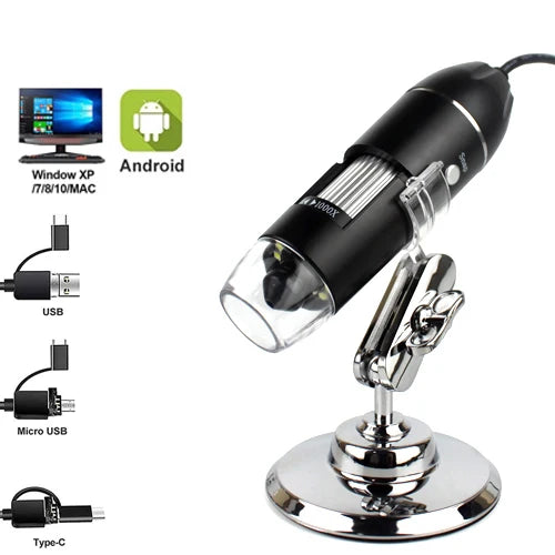 1600X 1000X Digital Microscope Camera 8LED industry Magnifier USB WiFi Endoscope for Smartphone PCB Inspection Tools