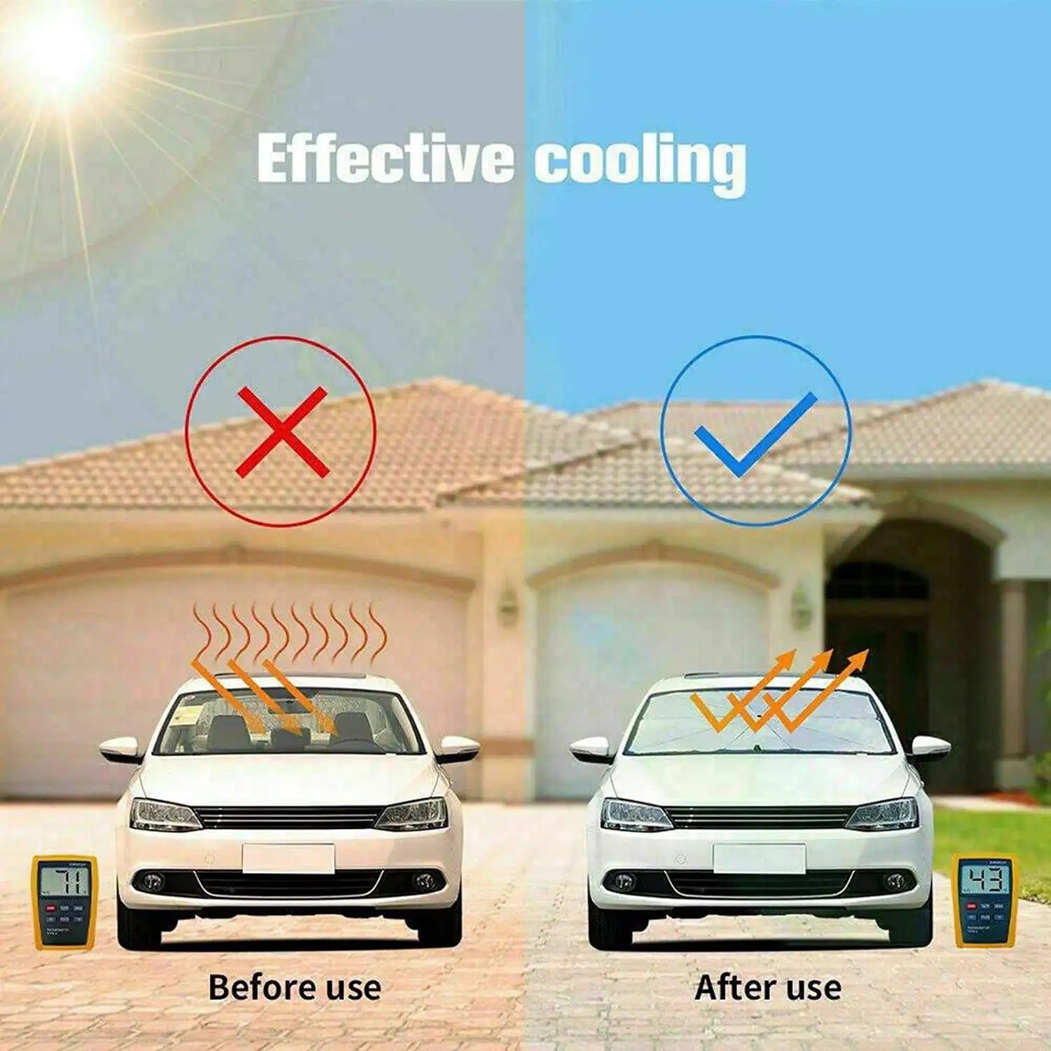 Factory Price Car Umbrella Automatic for Front Windshield Foldable Reflector Sun Shade Umbrella for Car