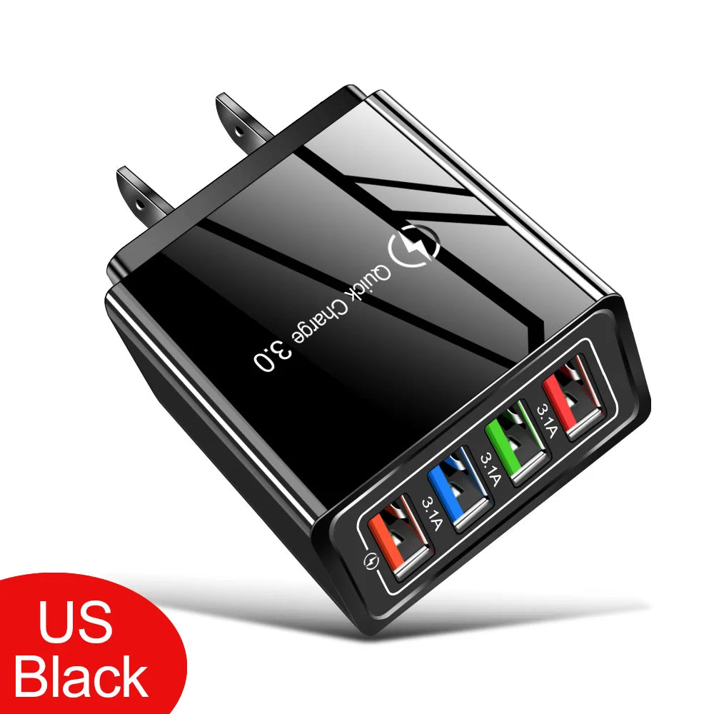 USB Charger 4 Port USB Quick Charge