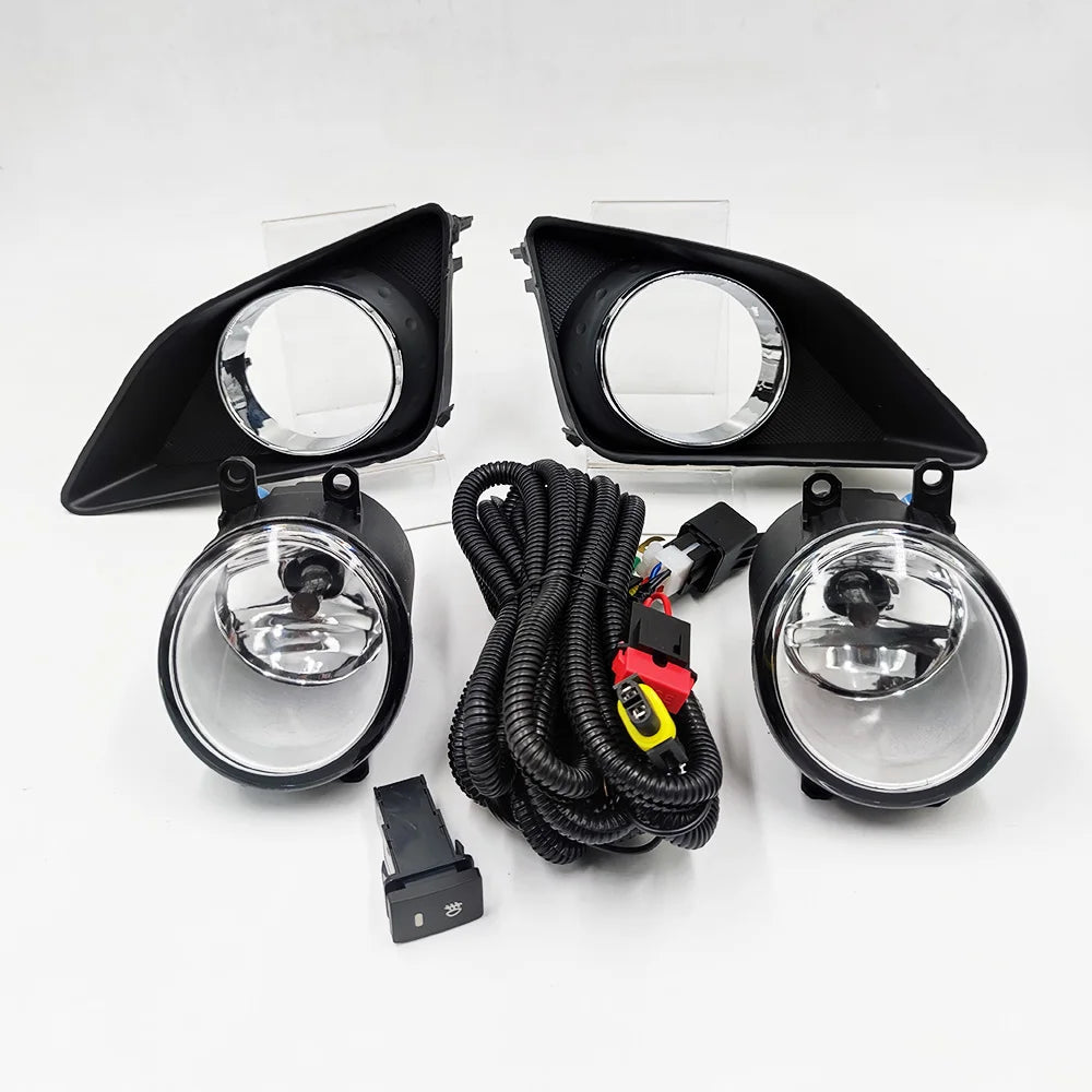 1 Set For Toyota Corolla 2008 2009 2010 Led Fog Lights Fog Lamp Assembly Fog Light Cover Grill Headlight Foglights Frame Frames