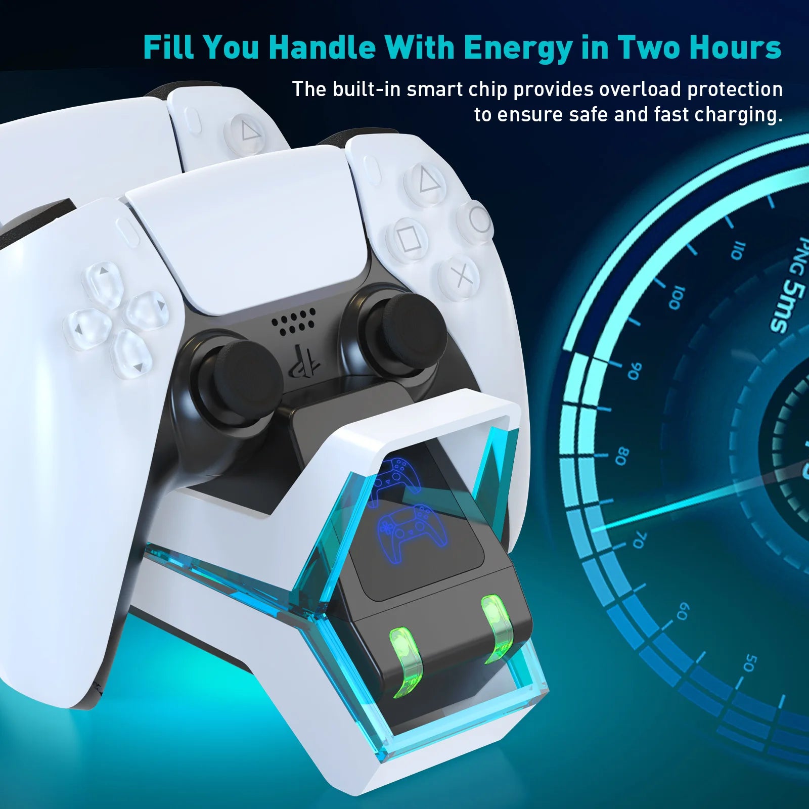 New Trend Ps5 Joystick Fast Charger Contacts Dual Dock