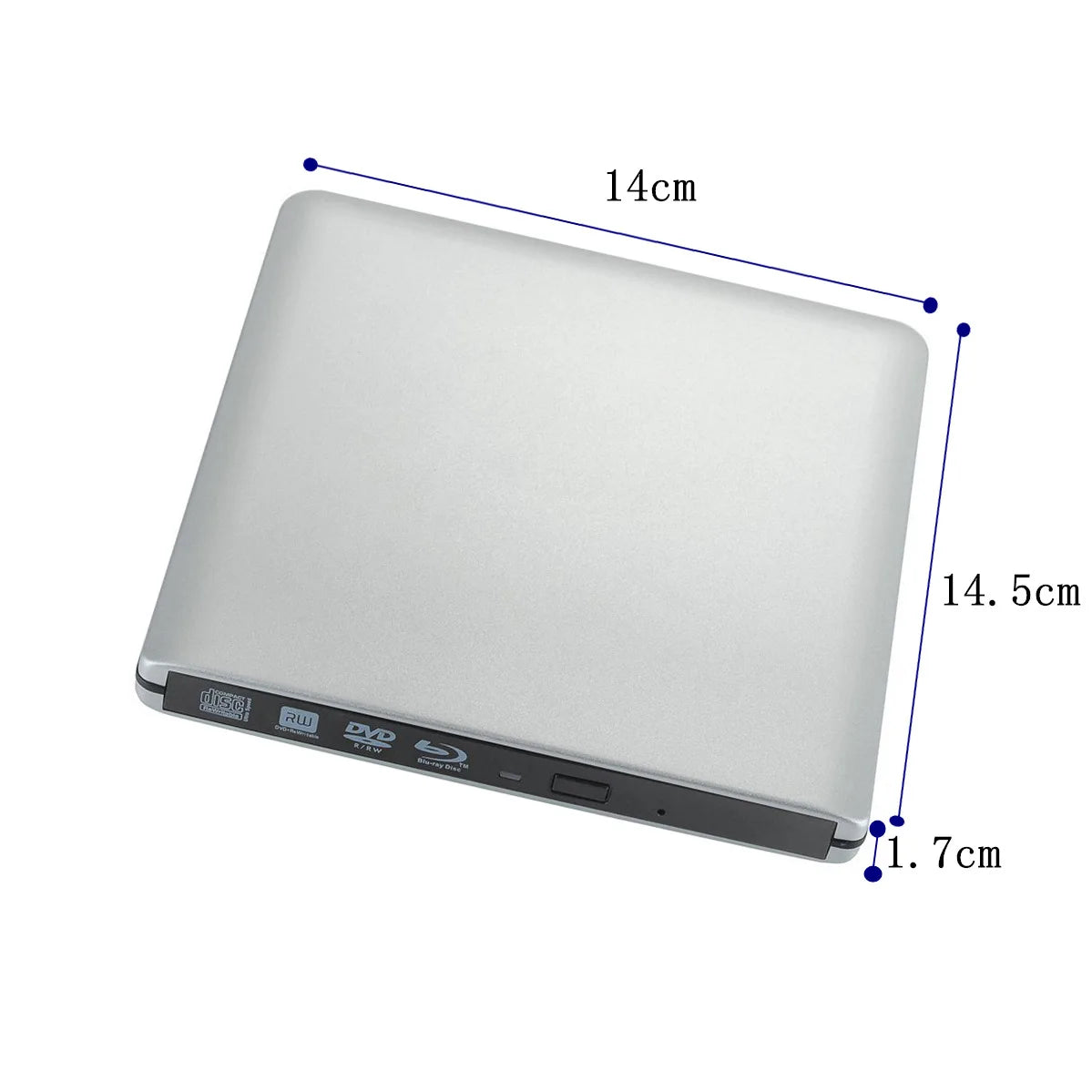 External USB3.0 Blu-Ray Reader Bluray Burner and Writer 3D BD-ROM Optical DVD Recorder BD-RE Bluray Play for Laptop/Desktop