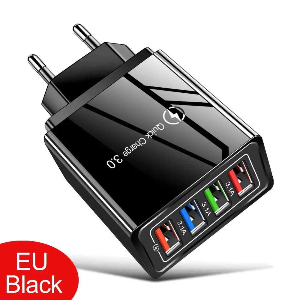 USB Charger 4 Port USB Quick Charge