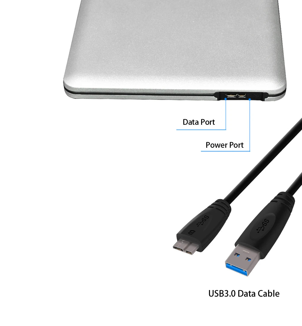 External USB3.0 Blu-Ray Reader Bluray Burner and Writer 3D BD-ROM Optical DVD Recorder BD-RE Bluray Play for Laptop/Desktop