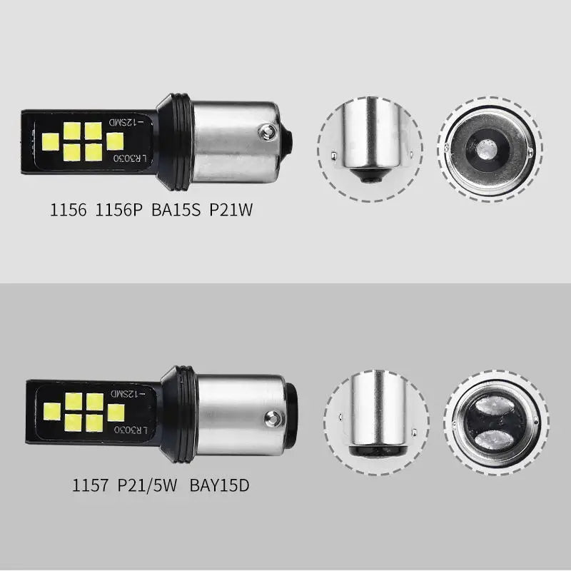 1pcs Py21w Ba15s P21w Led 1156 Bau15s Bulb 3030SMD 1157 Led Bay15d P21/5w Car Turn Signal Lamp Brake Backup Light White