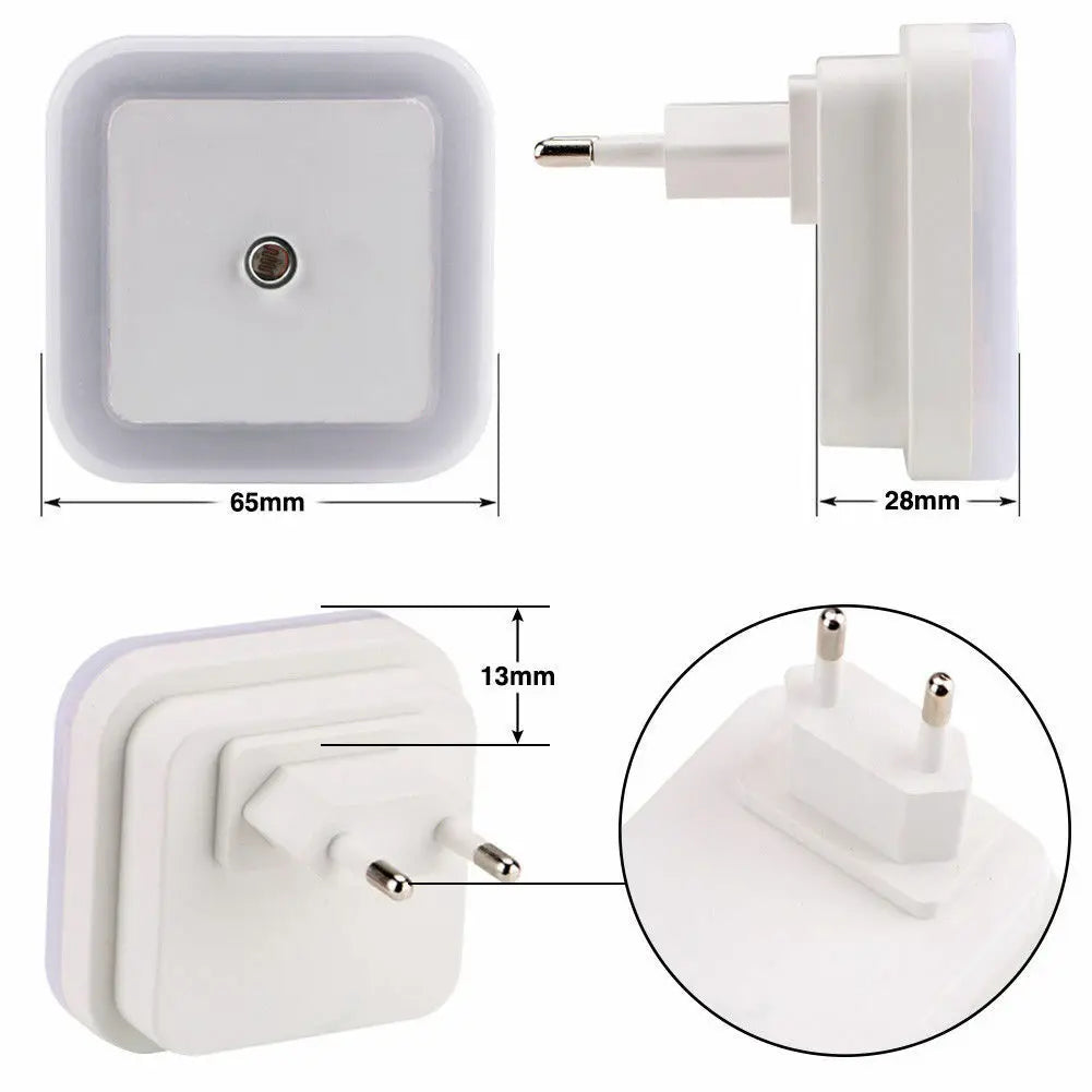 Auto Sensor Night LED Light Automatic Lamp Indoor Hallway Bedroom Living Room Stair Lampu Tidur pink Blue White Lighting