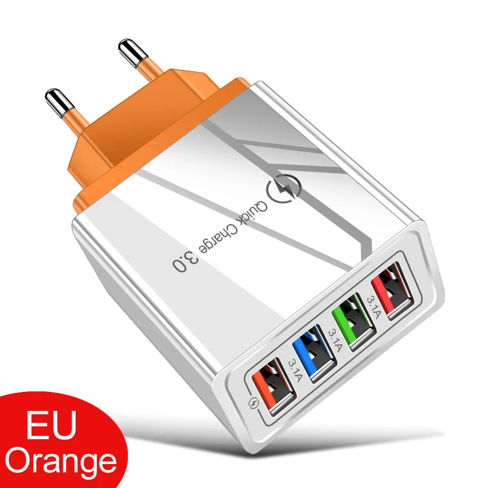 USB Charger 4 Port USB Quick Charge