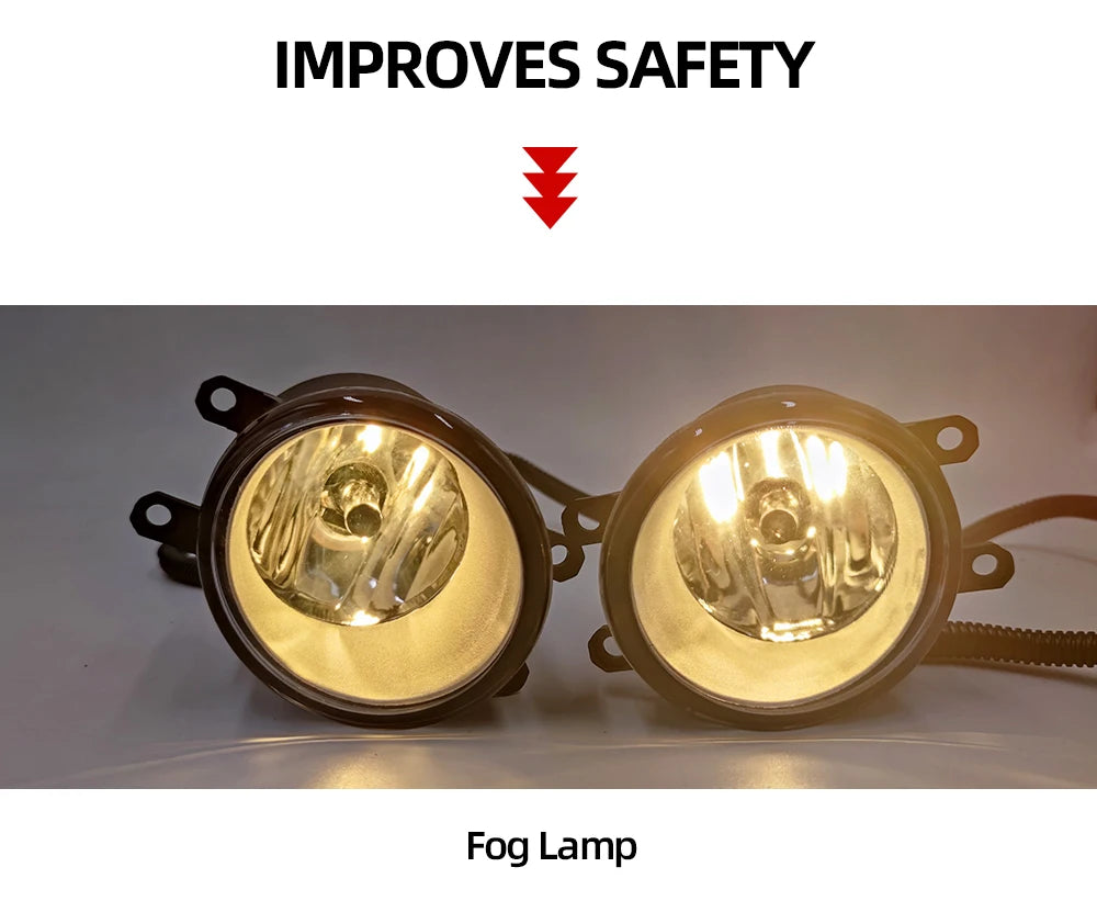 1 Set For Toyota Corolla 2008 2009 2010 Led Fog Lights Fog Lamp Assembly Fog Light Cover Grill Headlight Foglights Frame Frames