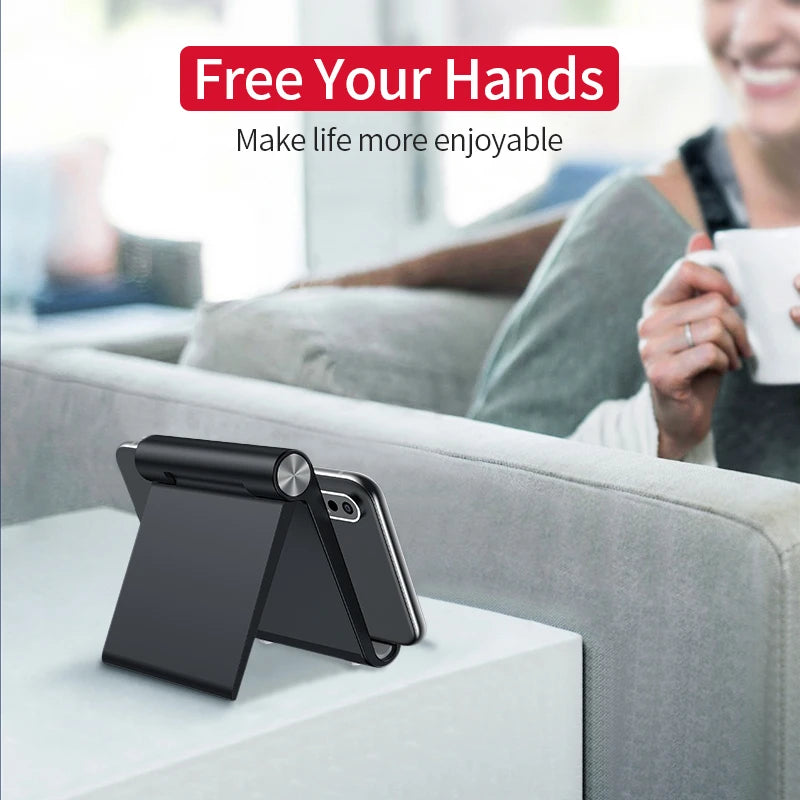 Keep your devices secure and hands-free with this versatile phone and tablet holder stand—perfect for smartphones and tablets of all sizes!