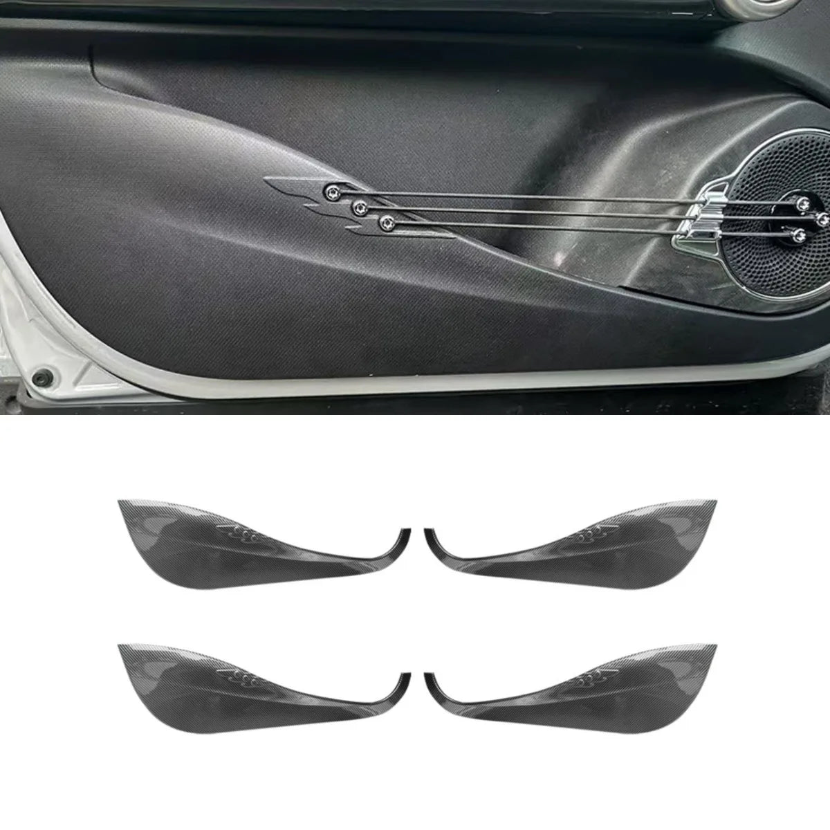 Car Door Kick Plate Cover Interior Decoration For BYD Atto 3 Body Kit Car Accessories