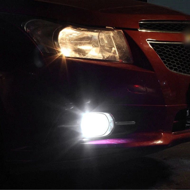 2pcs 3.0 Angel Eyes Fog Lamp 12V Universal 2.5 COB LED DRL Lamp 3.5 Driving Lights White Blue Pink Yellow Green 64/76/89mm