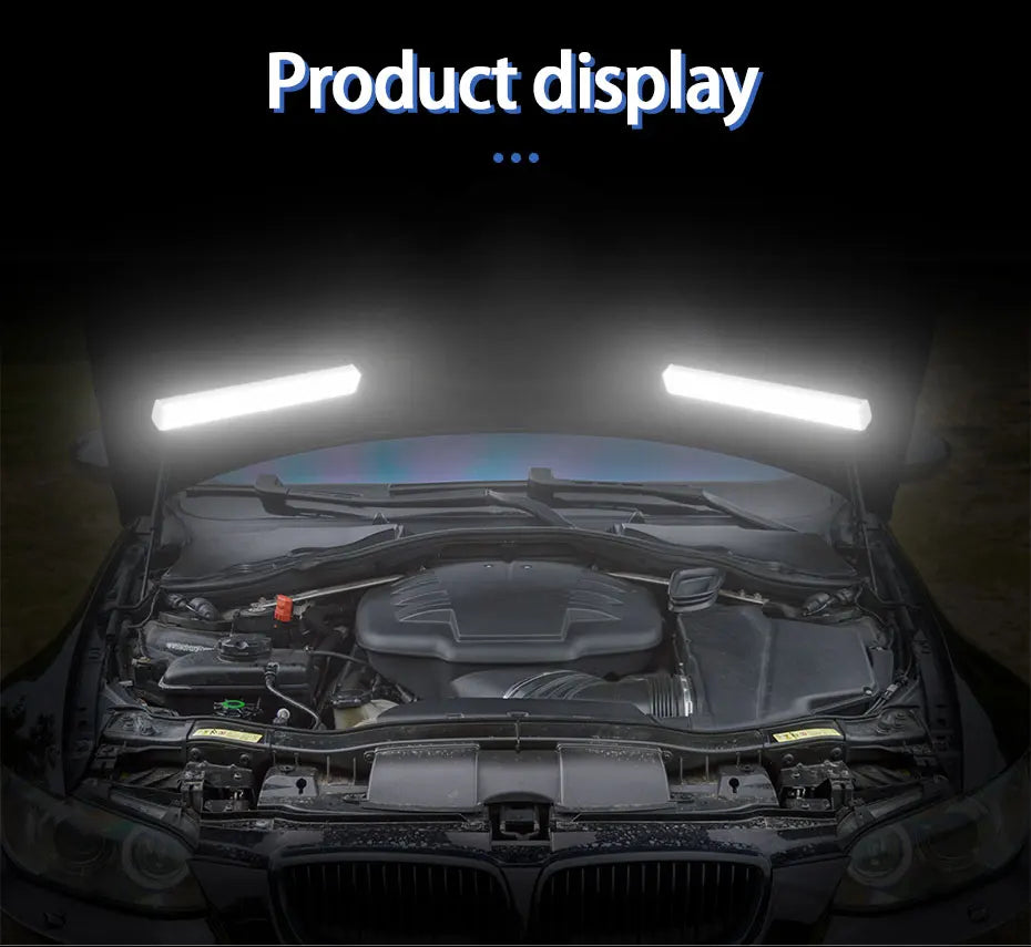 Wireless Car LED Strip Lights Foot Light Rechargeable Human Body Induction Night Light for Car Trunk Magnetic Reading Lamp