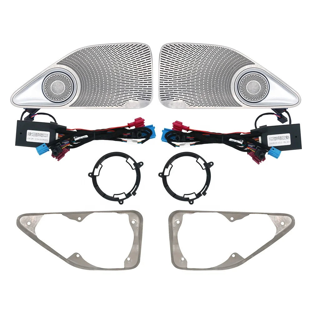 Rear Door Rotating Tweeter Speaker 64 Color Ambient Light for Mercedes S-class W223 S400L 450L Maybach S480