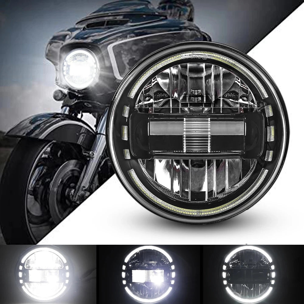 7 Inch Led Headlights DOT Approved Round Headlight with DRL Hi-low Beam for Jeep Wrangler JK