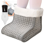 Soft Fleece Electric Heated Foot Warmer Auto-Off Feature Portable Household Bedroom Heater for Work Sleep Overheat Protection