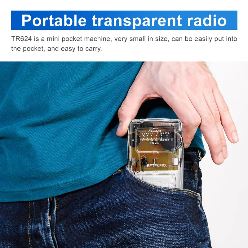 Transparent Portable Radio AM / FM