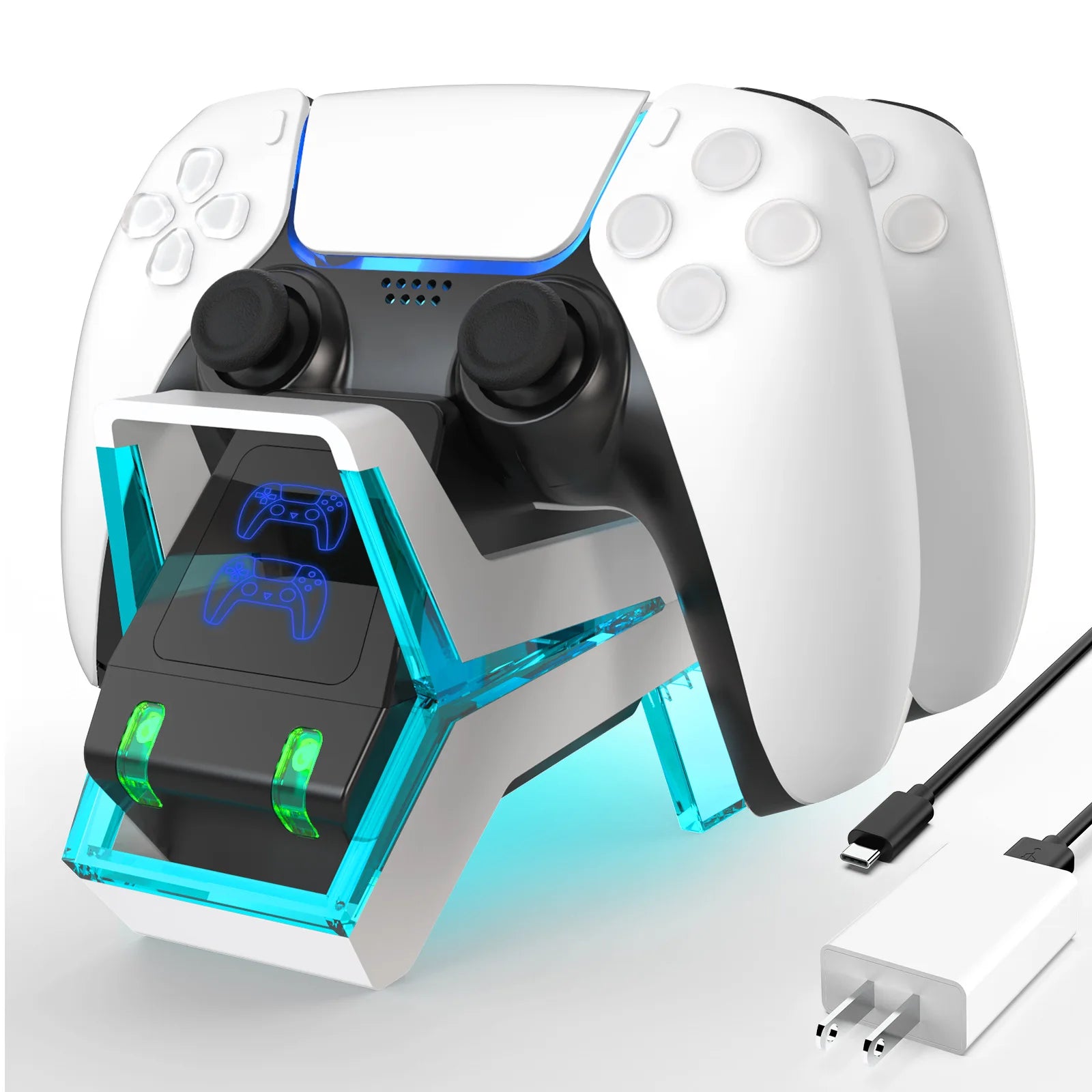 New Trend Ps5 Joystick Fast Charger Contacts Dual Dock