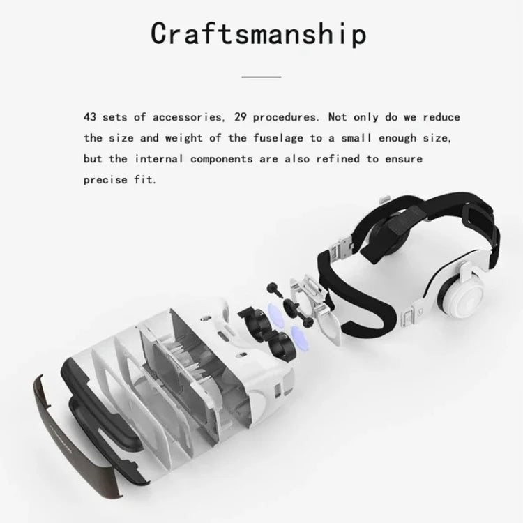 Best-selling VR SHINECON G06EB Virtual Reality 3D Video Glasses 50-80-inch Virtual Screen HiFi Headsets for 4.7-6.1-inch