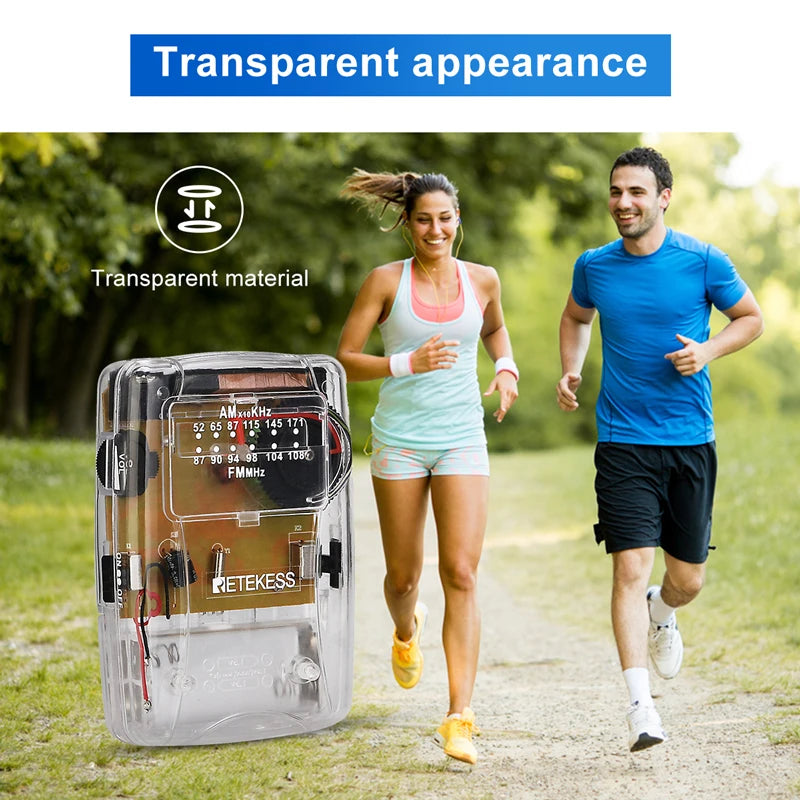 Transparent Portable Radio AM / FM